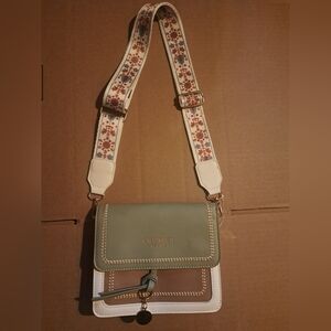 Green and White Women's Bag
